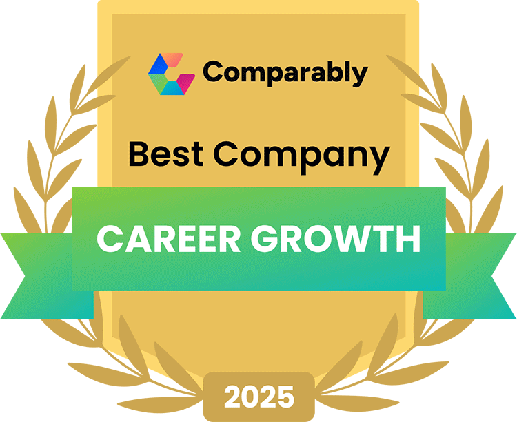 Comparably Best Company Career Growth 2025 award
