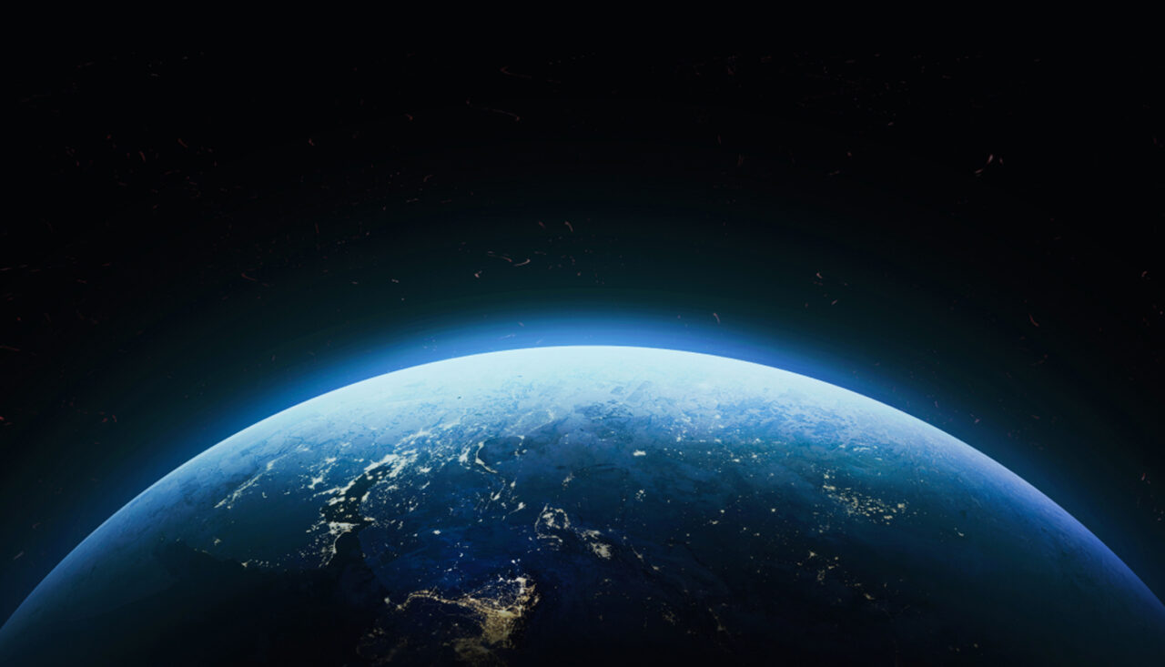 View of Earth from space.