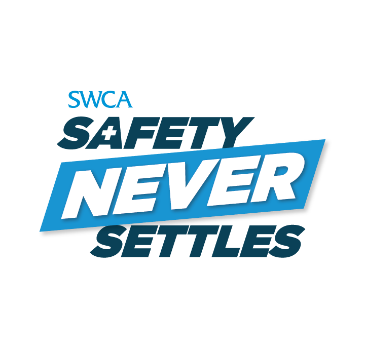 SWCA Safety Never Settles logo